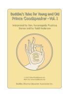 Buddha's Tales for Young and Old Volume 1 - Illustrated