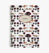 Load image into Gallery viewer, Mushroom Spiral Notebook
