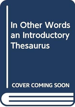 In Other Words an Introductory Thesaurus cover image
