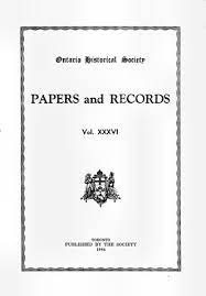 Papers and Records: Ontario Historical Society- Vol XXVI